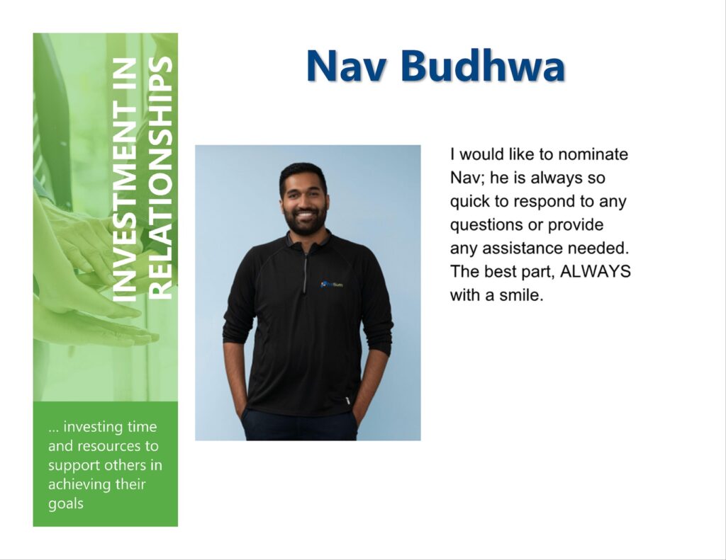 Nav Budhwa - At Pretium Engineering, we make recognition part of our everyday culture.