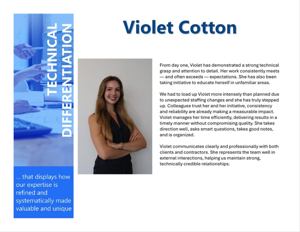 Violet Cotton - Rather than allowing issues to escalate, we prioritize addressing them early and constructively.